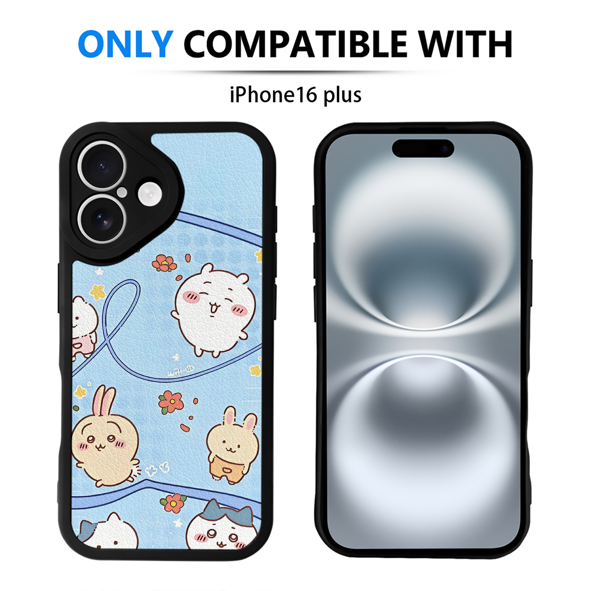 （画像用） ちいかわ Chii-kawa 【iPhone 16シリーズ対応】シリコンスマホケース（レザー調） 材質：シリコン